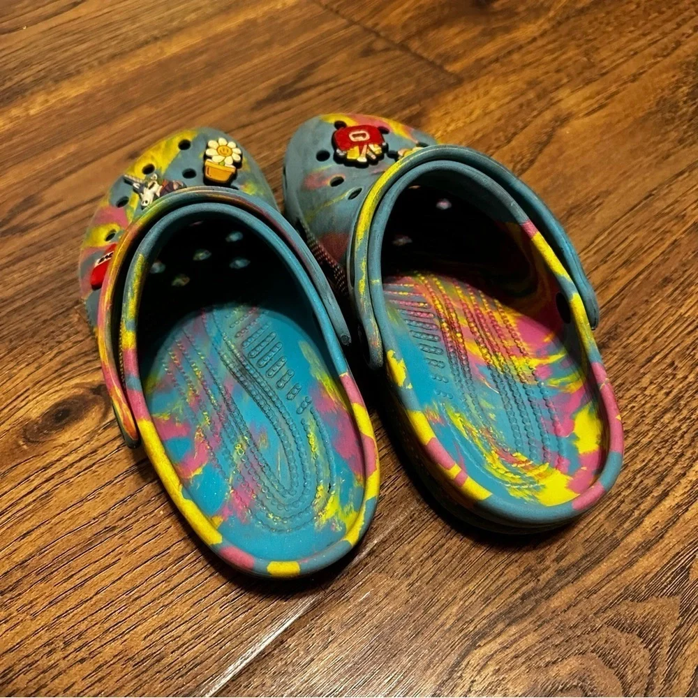 Crocs Multi Color With Charms SizeJ3